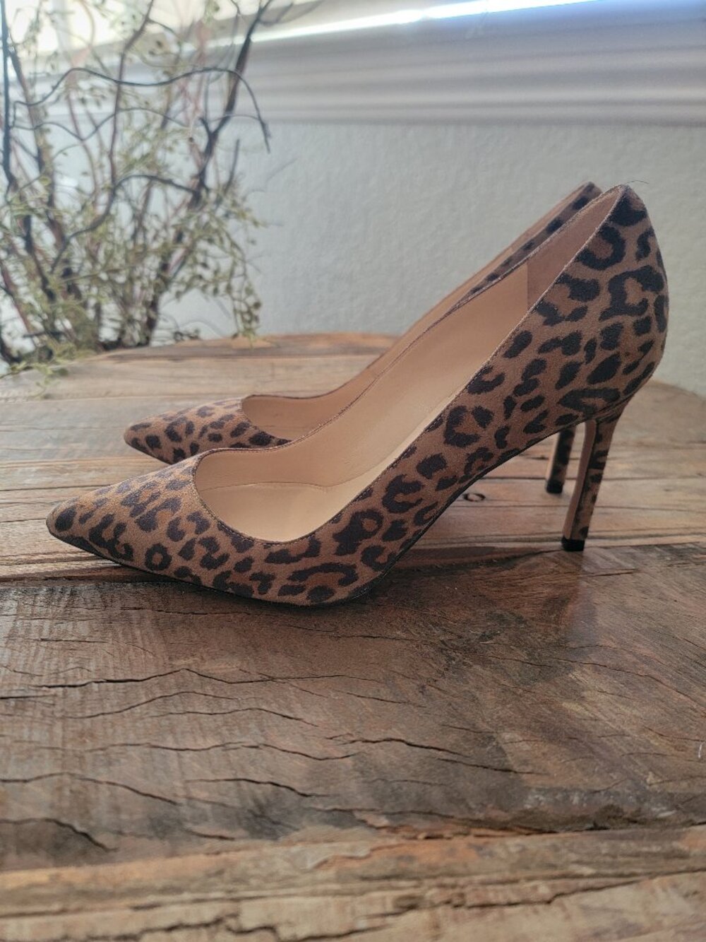 Manolo Blahnik Leopard Print Pumps, Size 36.5